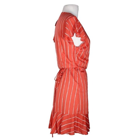 Abercrombie & Fitch Women’s Small Orange Stripe Side Tie Wrap Mini Dress NWT - Picture 5 of 10